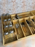 جا قاشقی چوبی ریلی ( بازشونده ، جمع شونده )
